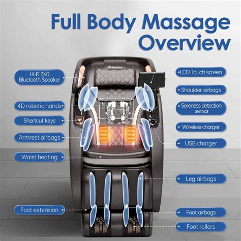 Real Relax® 4d Massage Chair Sl Track Full Body Zero Gravity Shiatsu Massage Recliner With Ai