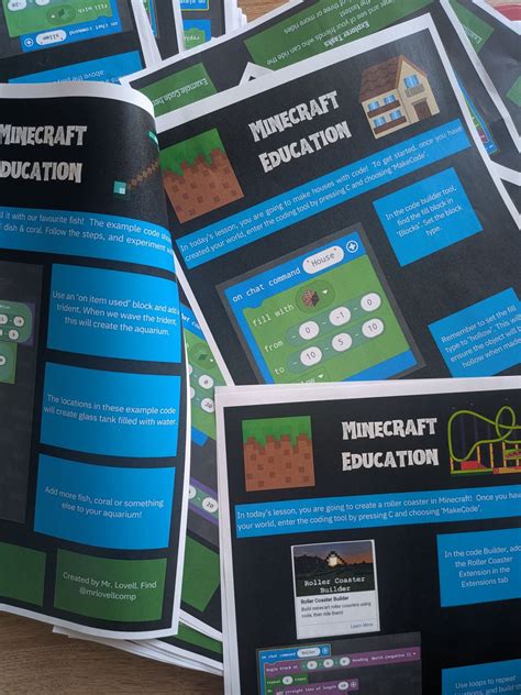 Vintage Minecraft Build Worksheet
