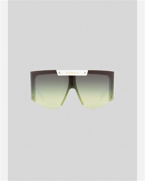 Medusa Icon Shield Sunglasses White Versace Us