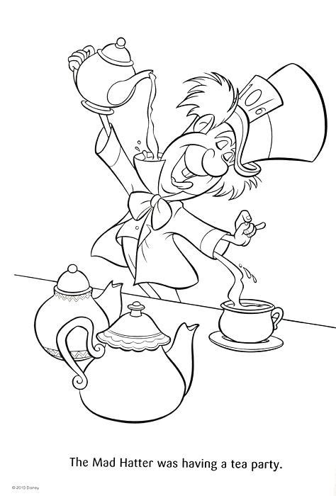 Mad Hatter Coloring Pages Coloring Pages