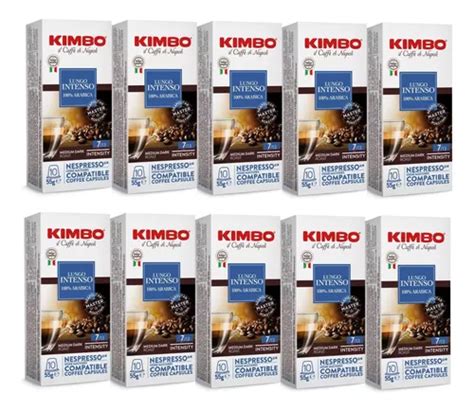 Pack 100 Cápsulas Kimbo Espresso Lungo 10 X 10 Compatibles Cuotas sin