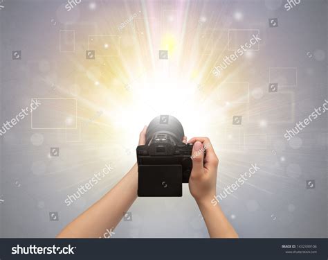 Naked Hand Taking Picture Digital Camera Stock Photo Shutterstock