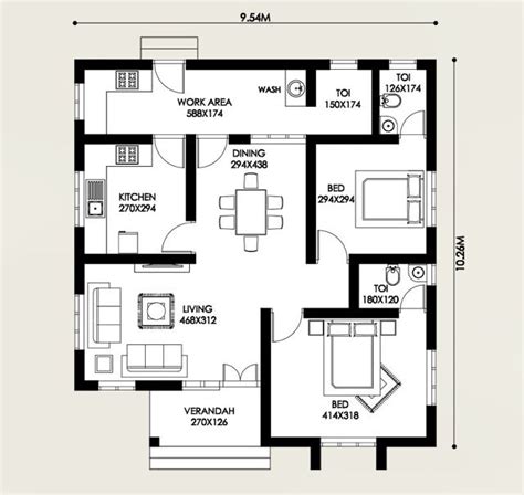 2 Bedroom House Plan Kerala Style Kerala Sq Plan Ft 650 Feet Floor Bedrooms Plans Bedroom Lakh