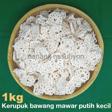 Jual Kerupuk Krupuk Bawang Mawar Putih Polos Kecil Mentah Netto Kg