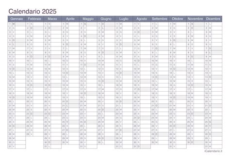 Calendario 2025 Excel Verticale Kanya Maritsa