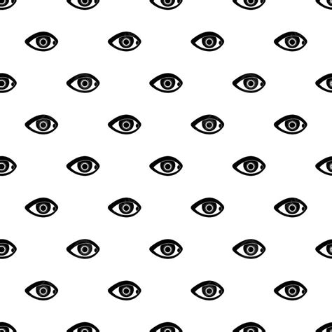 Eye Pattern Seamless In Simple Style Vector Illustration Background ...