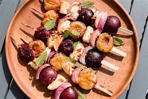 Grilled Halloumi Skewers Barnacle Foods