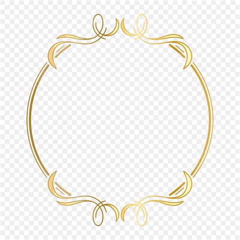 Elegant Circle Frame Vector PNG Images Victorian Circle Wedding Frame