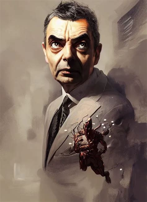 Portrait Of Mr Bean Centered Marvel Comics Dark Stable Diffusion