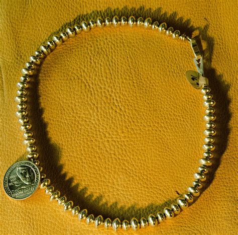 Al Joe Handmade Silver Bead Necklace 16 Long Sedona Indian Jewelry