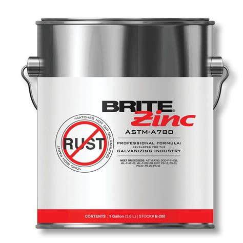 Brite Zinc Galvanizing Paint Gallon Atlas Lenco Wholesale