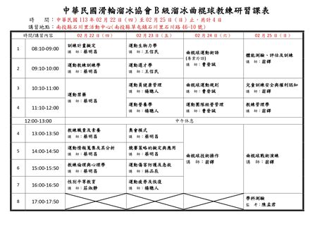 轉知公告 南投縣體育會溜冰委員會辦理曲棍球b級教練含復訓研習會 中華民國滑輪溜冰協會