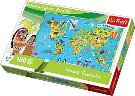 Trefl Puzzle Edukacyjne Mapa Wiata Element W Trf Gugu