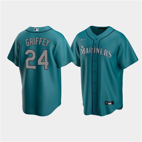 Youth Seattle Mariners Ken Griffey Jr 24 Aqua Replica Alternate