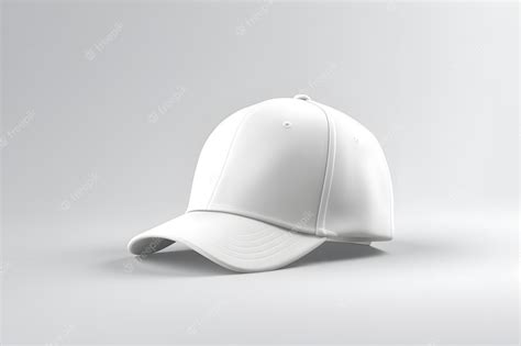 Premium Photo | A white baseball cap on a white background