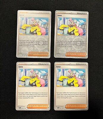 Pokemon TCG Iono X4 080 091 Paldean Fates Playset EBay