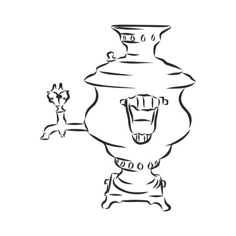 samovar vector sketch 11093178 Vector Art at Vecteezy