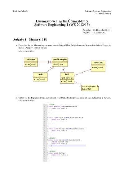 Lösungsvorschlag für Übungsblatt 5 Software Engineering 1 WS