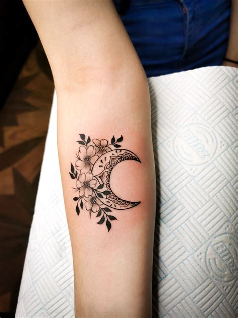 Mandala Moon Tattoo Wrist Tattoos Girls Forearm Tattoo Women Small Forearm Tattoos