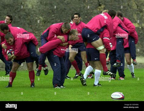 England Rugby Union training Stock Photo - Alamy