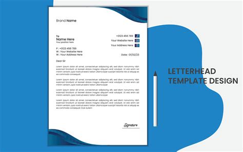 simple letterhead template design. 34347036 Vector Art at Vecteezy