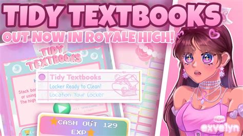 Tidy Textbooks Is Officially Out Now In Royale High Free Private