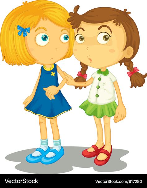 Two Friends Royalty Free Vector Image Vectorstock