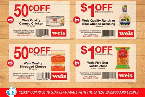 Weis Markets | Exclusive Facebook Coupons | SHIP SAVES