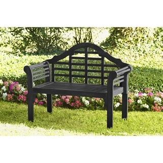 Lutyens In Black Wood Outdoor Garden Bench Bed Bath Beyond