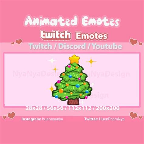 Twitch Animated Emote Christmas Tree Emote Kawaii Emote Twitch Emote