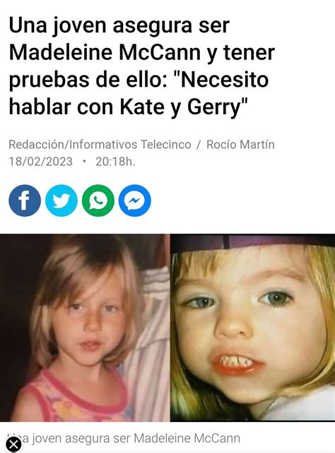 uVe on Twitter Una joven de 21 años asegura ser Madeleine McCann