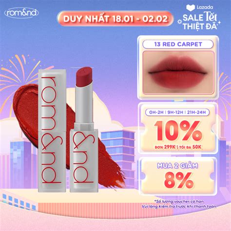 Rom nd Son thỏi lì lên màu siêu xinh Hàn Quốc Romand Zero Matte Lipstick Shell Beach Nude