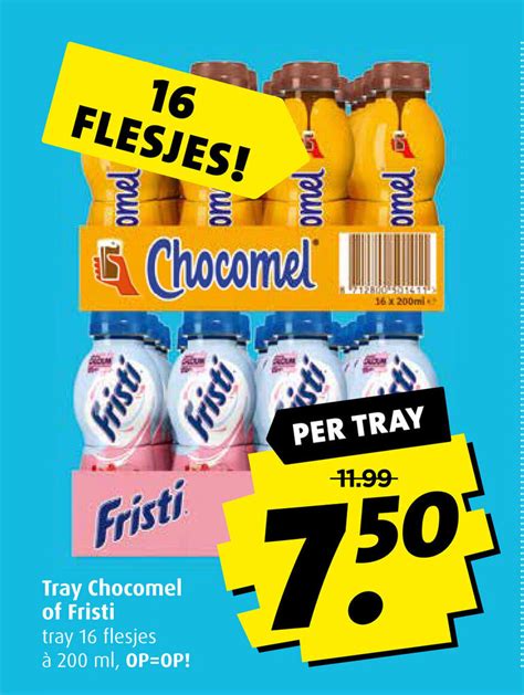 Tray Chocomel Of Fristi Tray Flesjes A Ml Aanbieding Bij Boni