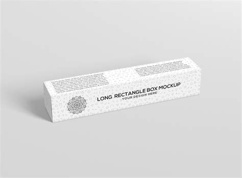 Premium PSD | Long Rectangle Packaging Box Mockup