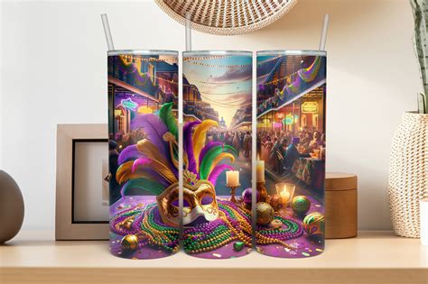 Mardi Gras Sublimation Tumbler Wrap Png Graphic By Thewhimsysubhub