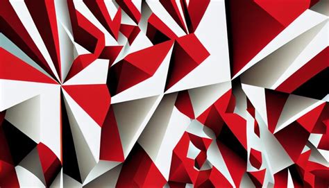 Premium AI Image | Generative AI Red and White Geometric Shapes ...