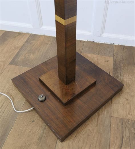 Antiques Atlas Art Deco Odeon Style Golden Walnut Floor Lamp