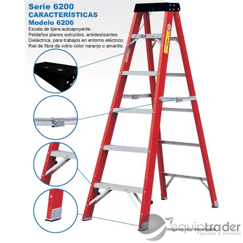 Escalera Tijera 4 Peldaños 6204 Equip Trader