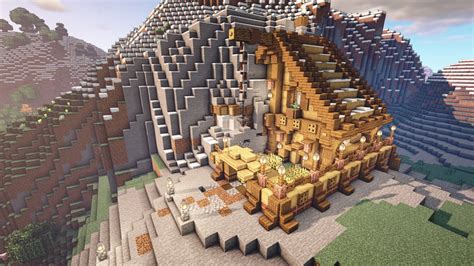 Minecraft Aesthetic Starter Mountain House Tutorial Mountain Biome