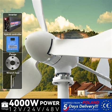 Wind Turbine Generator 4000w 6000w 4kw 6kw 12v 24v 48v Dynamo Mppt Charge Windmill Power 3