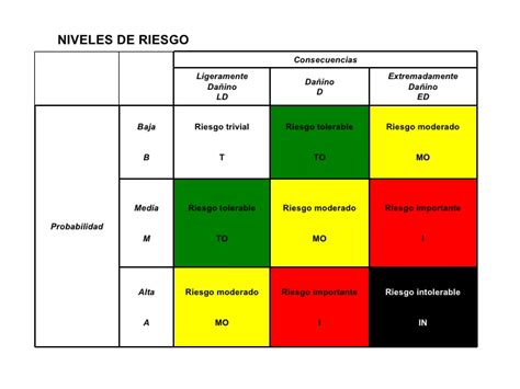 Evaluación de los riesgos