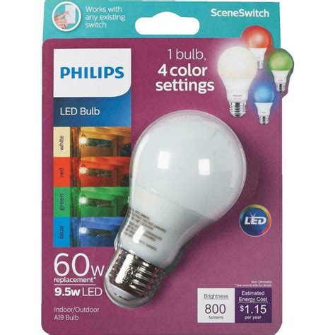 Philips Sceneswitch Indooroutdoor 60w Equivalent Soft White A19 Medium Led Sceneswitch