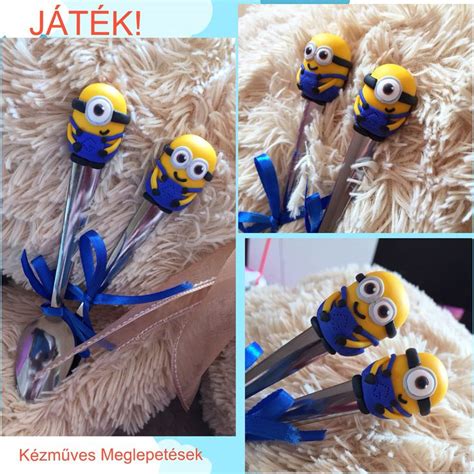 Polymer Clay Handmade Homemade Gru Minion Spoon Cartoon Cute Polymer