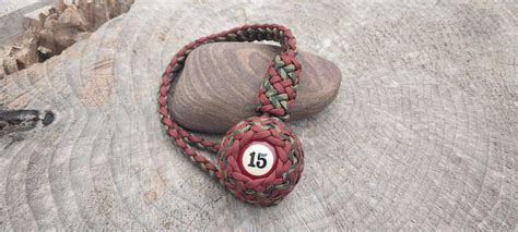 Paracord Pool Ball Monkey Fist Lanyard With Pineapple Knot Paracord 15
