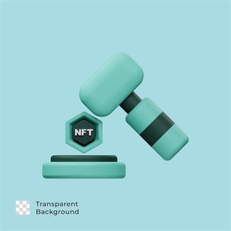 Premium PSD NFT Art Auction 3D Icon