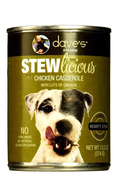 Daves Pet Food Stewlicious Soft Dog Food Wet Chicken Casserole Made