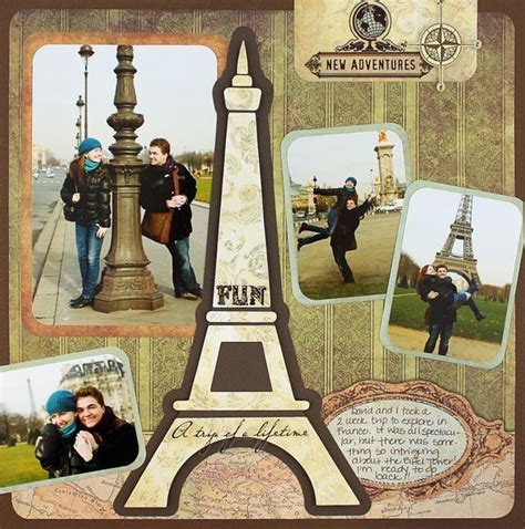 Cricut Scrapbook Layouts New Adventures Reminisce Travel Scrapbook