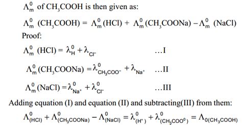 Statement I Molar Conductivity Of A Weak Electrolyte At Infinite