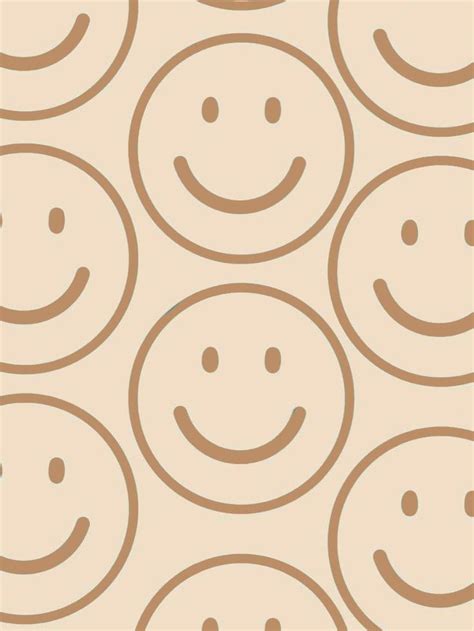 Aesthetic Brown Smiley Wallpaper Wallpaper Iphone Boho Simple Phone