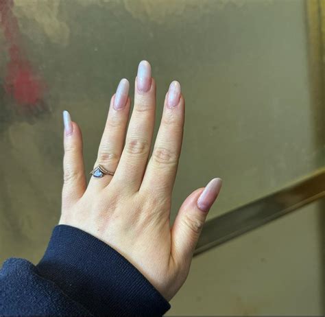 Learning How To Use Gel Simple Sheer Nude Look On My Natural Length Nails R Nails